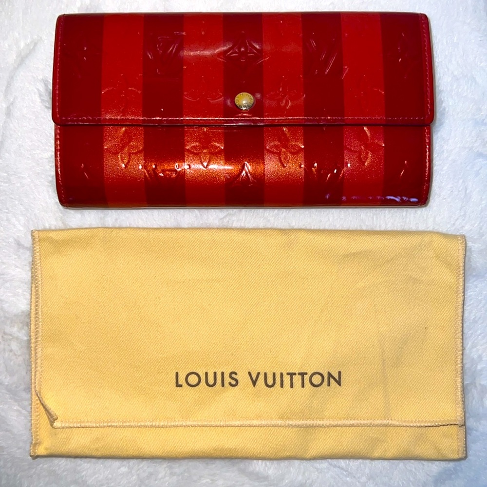 LOUIS VUITTON Vernis Portefeuille Sarah Rayeur Bifold Long Wallet M91716